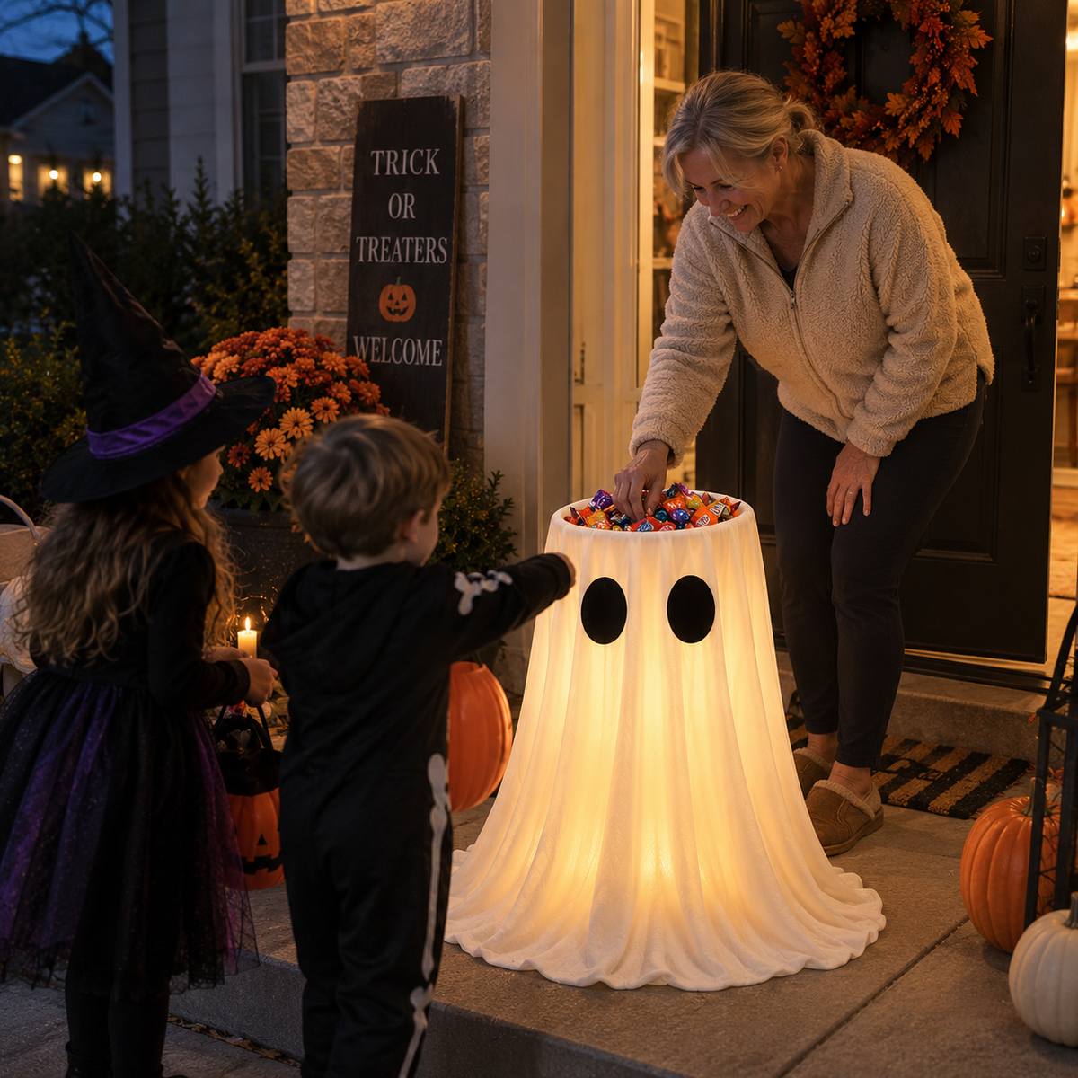 Glowing Ghost Candy Bowl