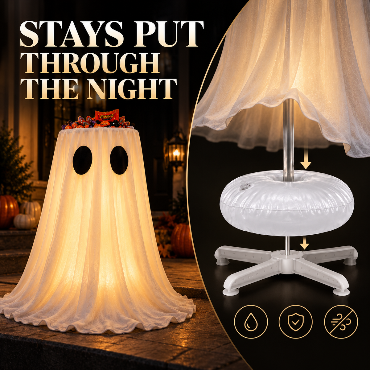 Glowing Ghost Candy Bowl